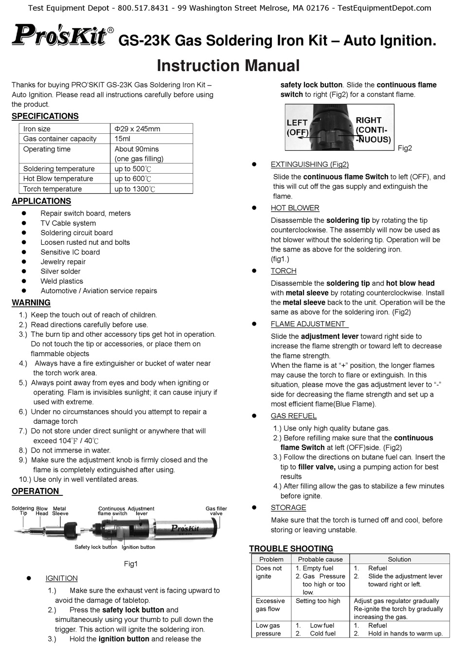 PROS'KIT GS-23K INSTRUCTION MANUAL Pdf Download | ManualsLib