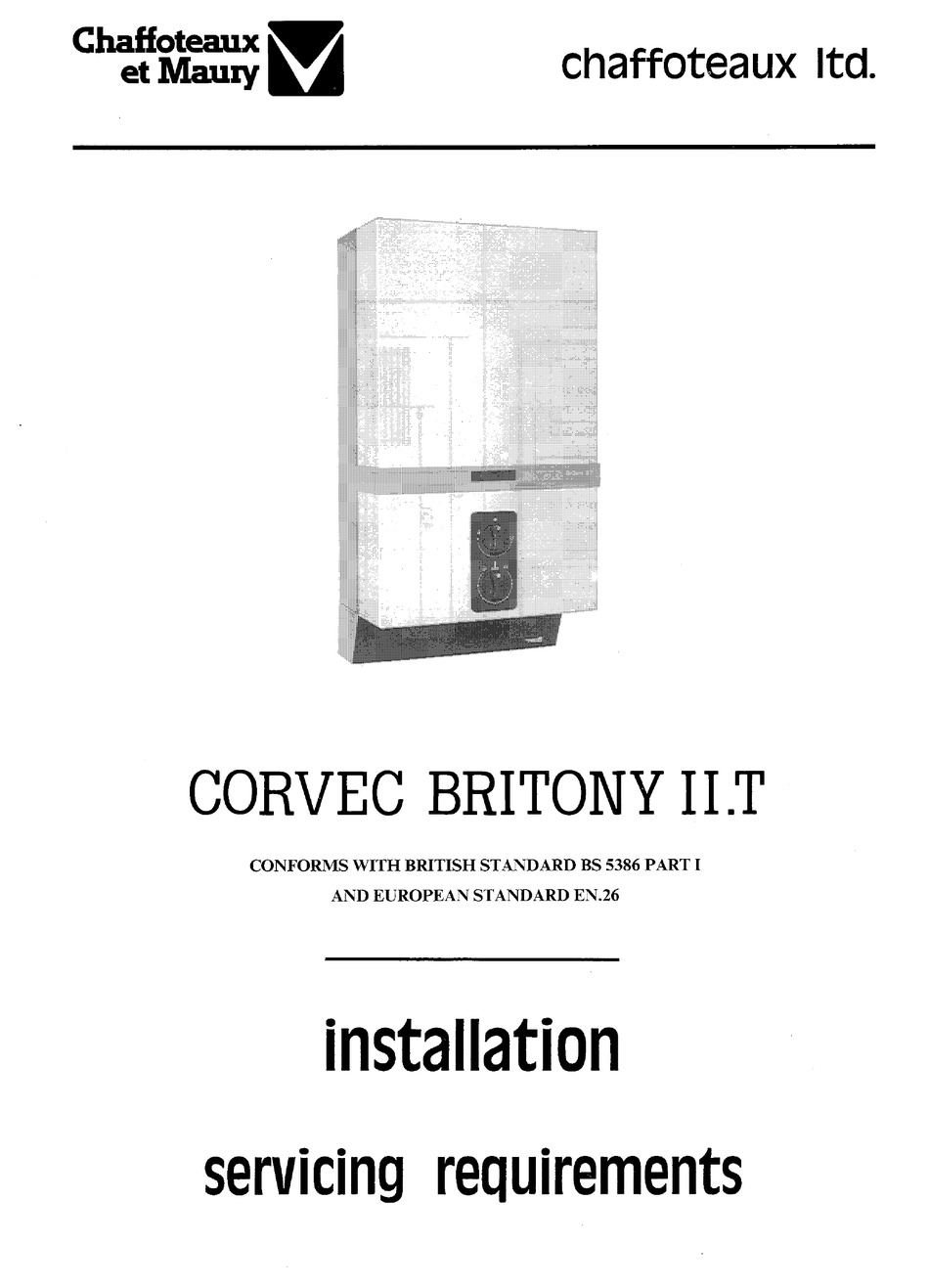 CHAFFOTEAUX & MAURY CORVEC BRITONY II T INSTALLATION MANUAL Pdf ...