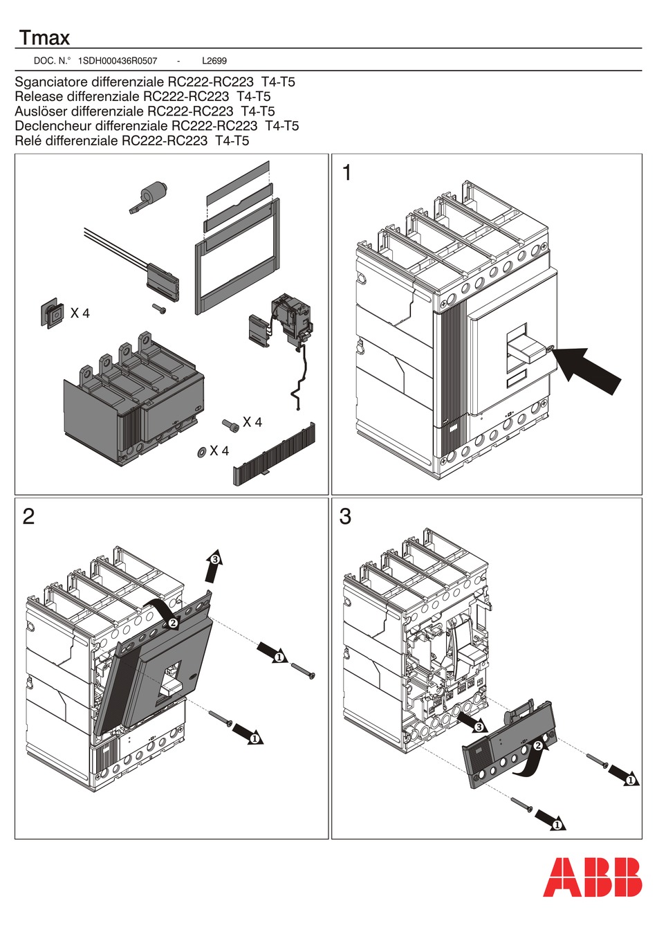 Abb Tmax Rc222 T4 Instructions Manual Pdf Download Manualslib