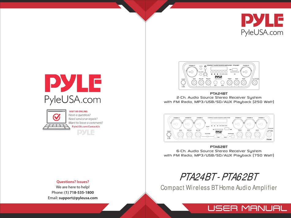 PYLE PTA24BT USER MANUAL Pdf Download | ManualsLib