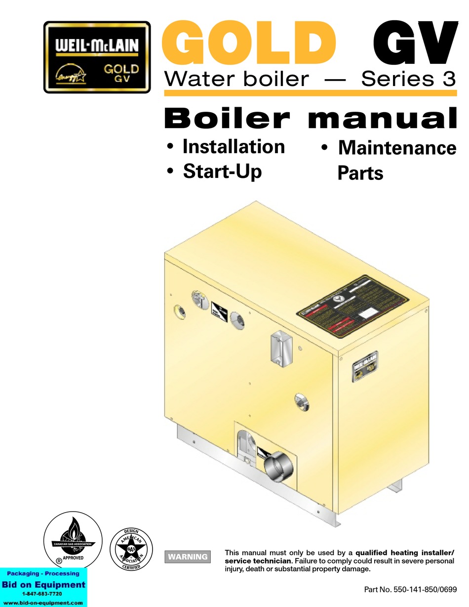 WEILMCLAIN GOLD GV 3 SERIES MANUAL Pdf Download ManualsLib