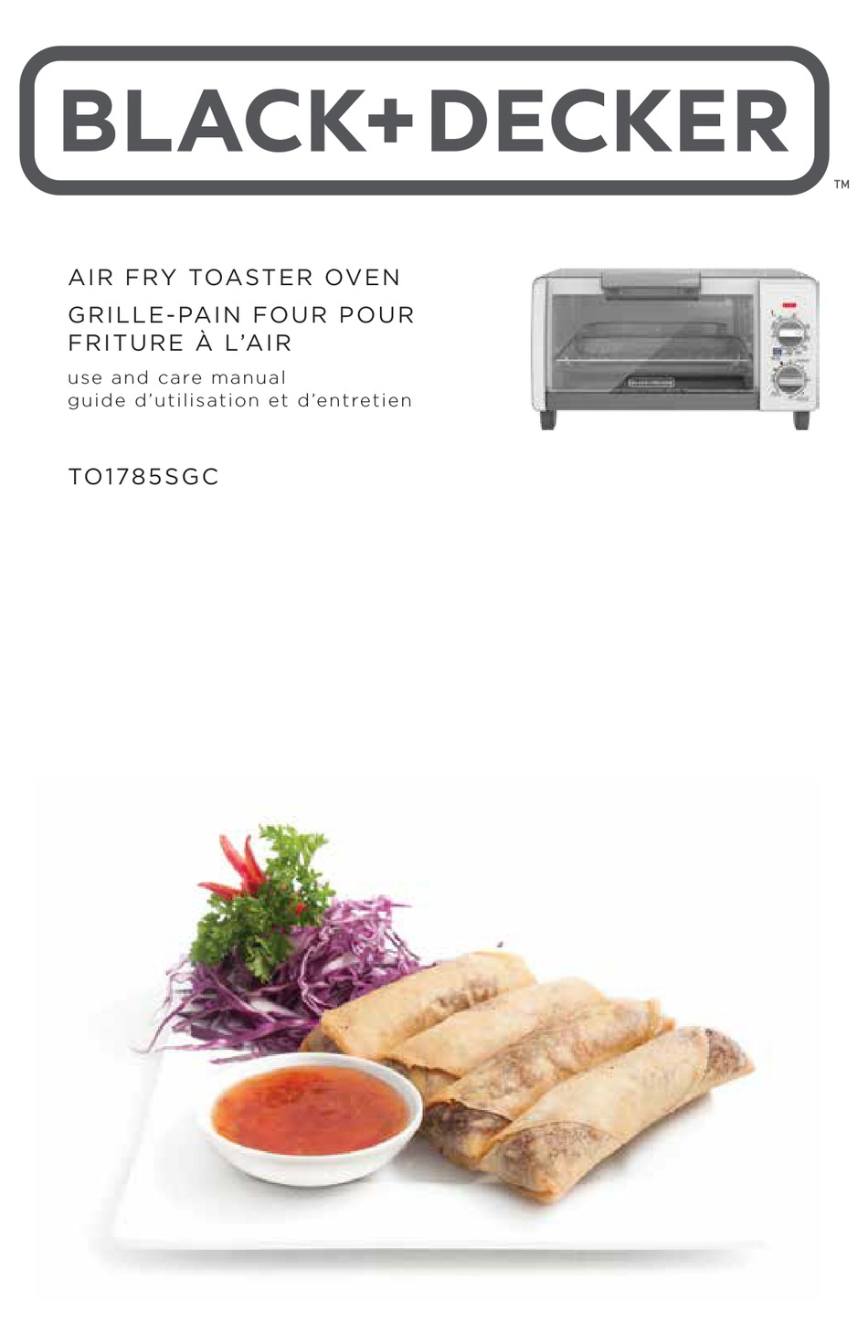 Black Decker Air Fry Toaster Oven: Instructions and Safety Precautions for  TO3217SS 