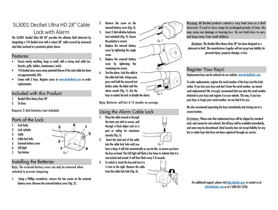 IDEAL SECURITY DECIBEL ULTRA HD SL3001 QUICK START MANUAL Pdf Download