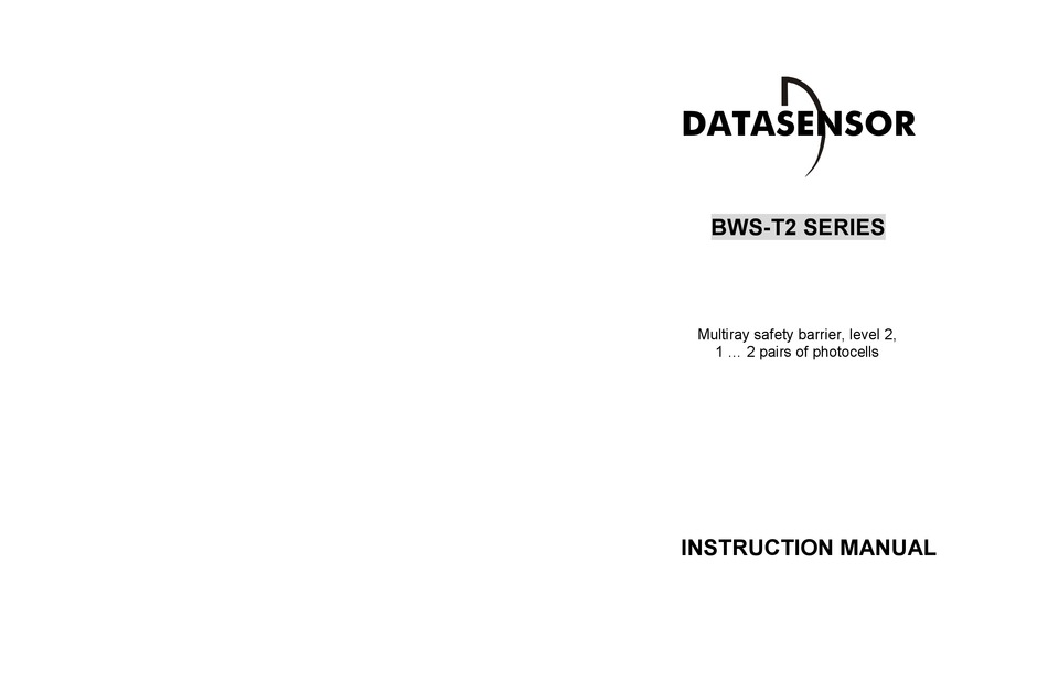 DATASENSOR BWST2 SERIES INSTRUCTION MANUAL Pdf Download ManualsLib