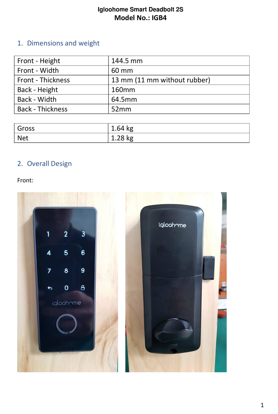 IGLOOHOME SMART DEADBOLT 2S IGB4 QUICK START MANUAL Pdf Download ManuaLib