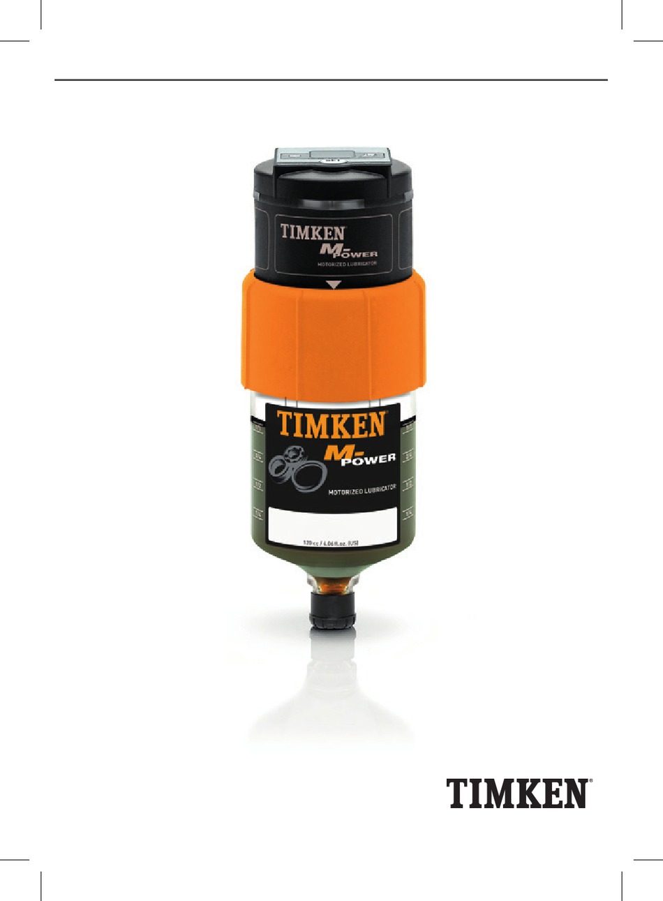 TIMKEN MPOWER OPERATING INSTRUCTIONS MANUAL Pdf Download ManualsLib