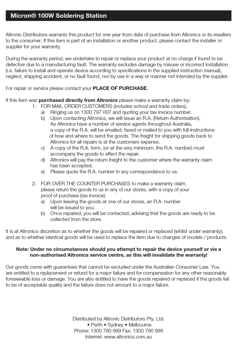 MICRON T 2460A OPERATING INSTRUCTIONS MANUAL Pdf Download ManualsLib