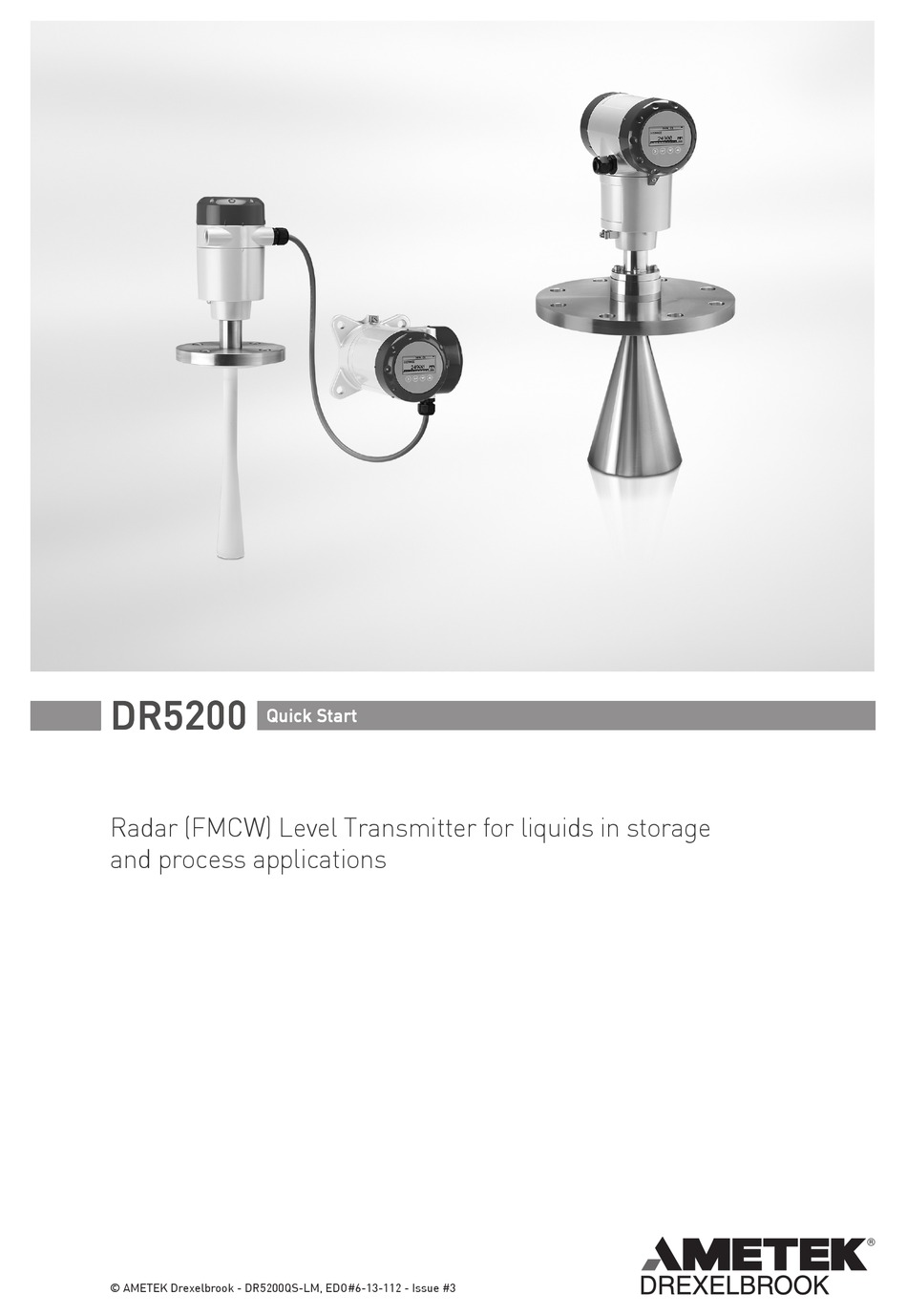 AMETEK DR5200 QUICK START MANUAL Pdf Download ManualsLib