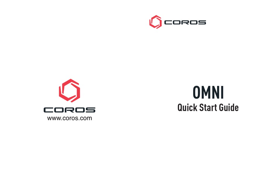 COROS OMNI QUICK START MANUAL Pdf Download ManualsLib