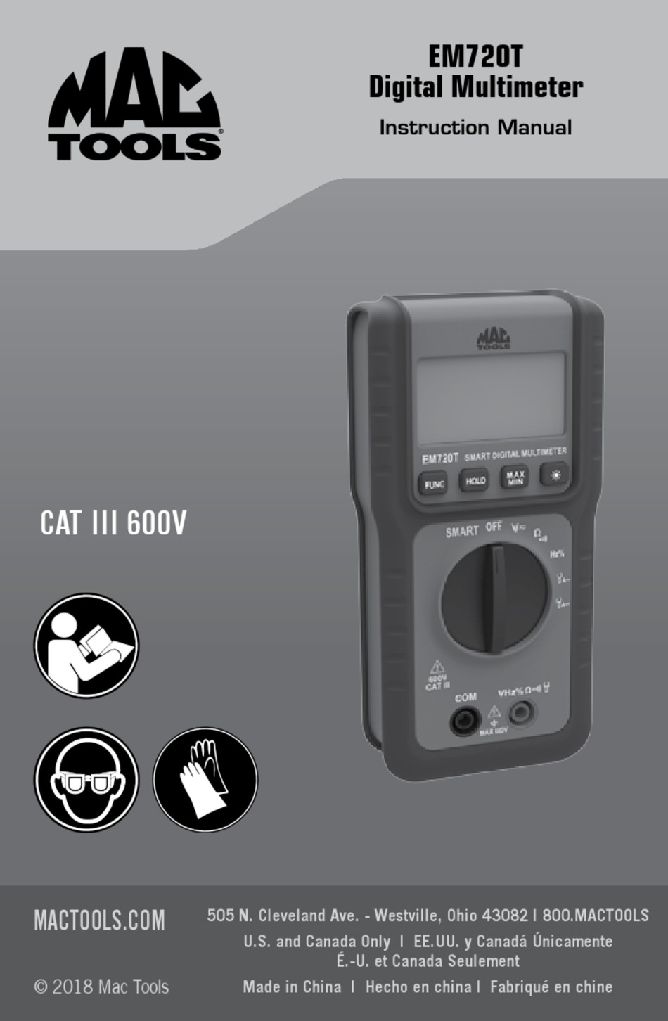 MAC TOOLS EM720T INSTRUCTION MANUAL Pdf Download ManualsLib