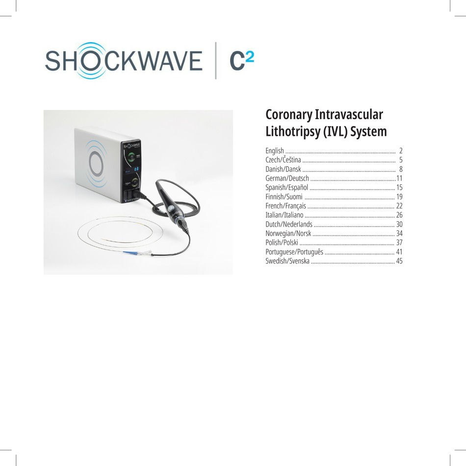 SHOCKWAVE C2 INSTRUCTIONS FOR USE MANUAL Pdf Download ManualsLib