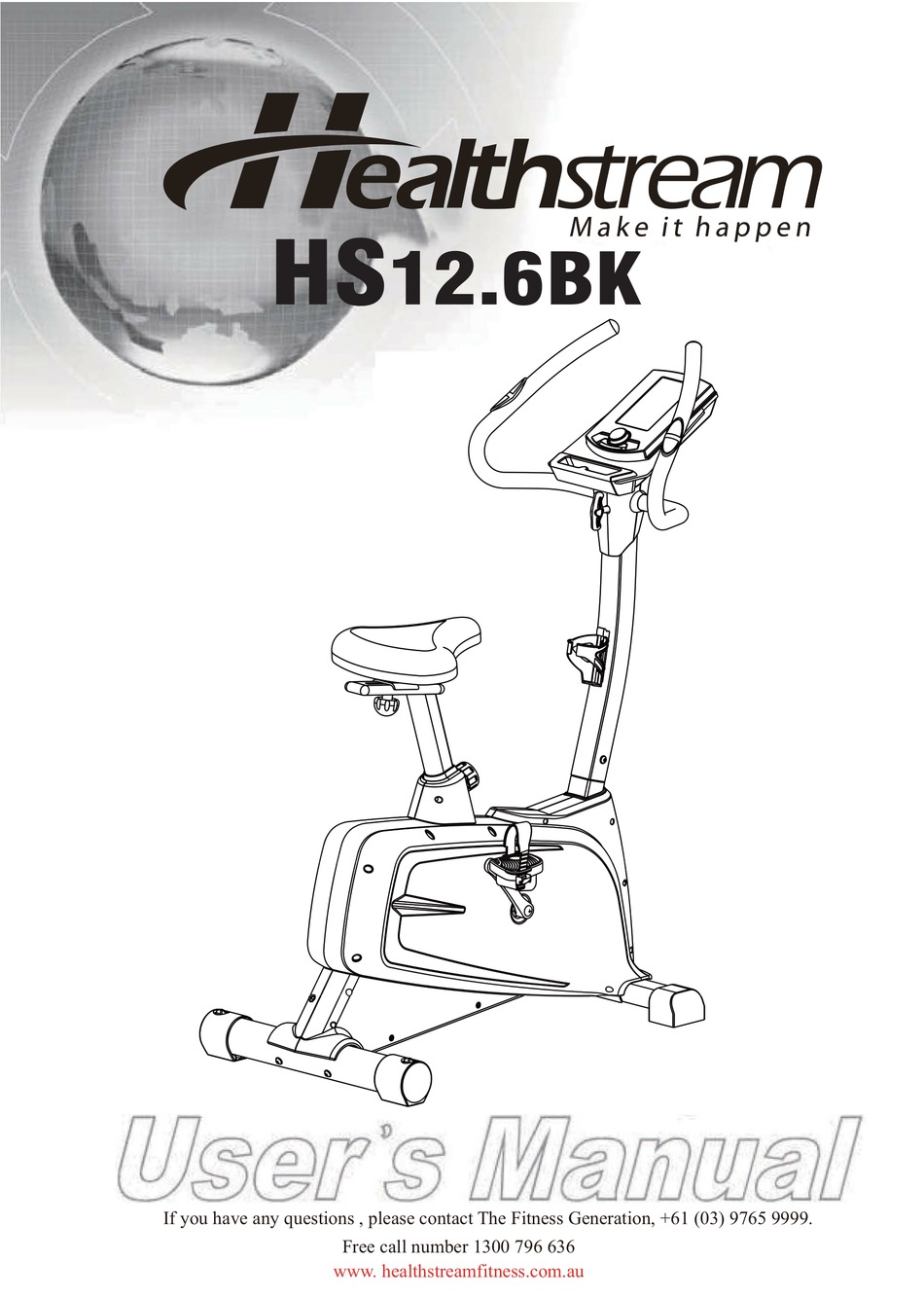 Healthstream gold series online exercise bike