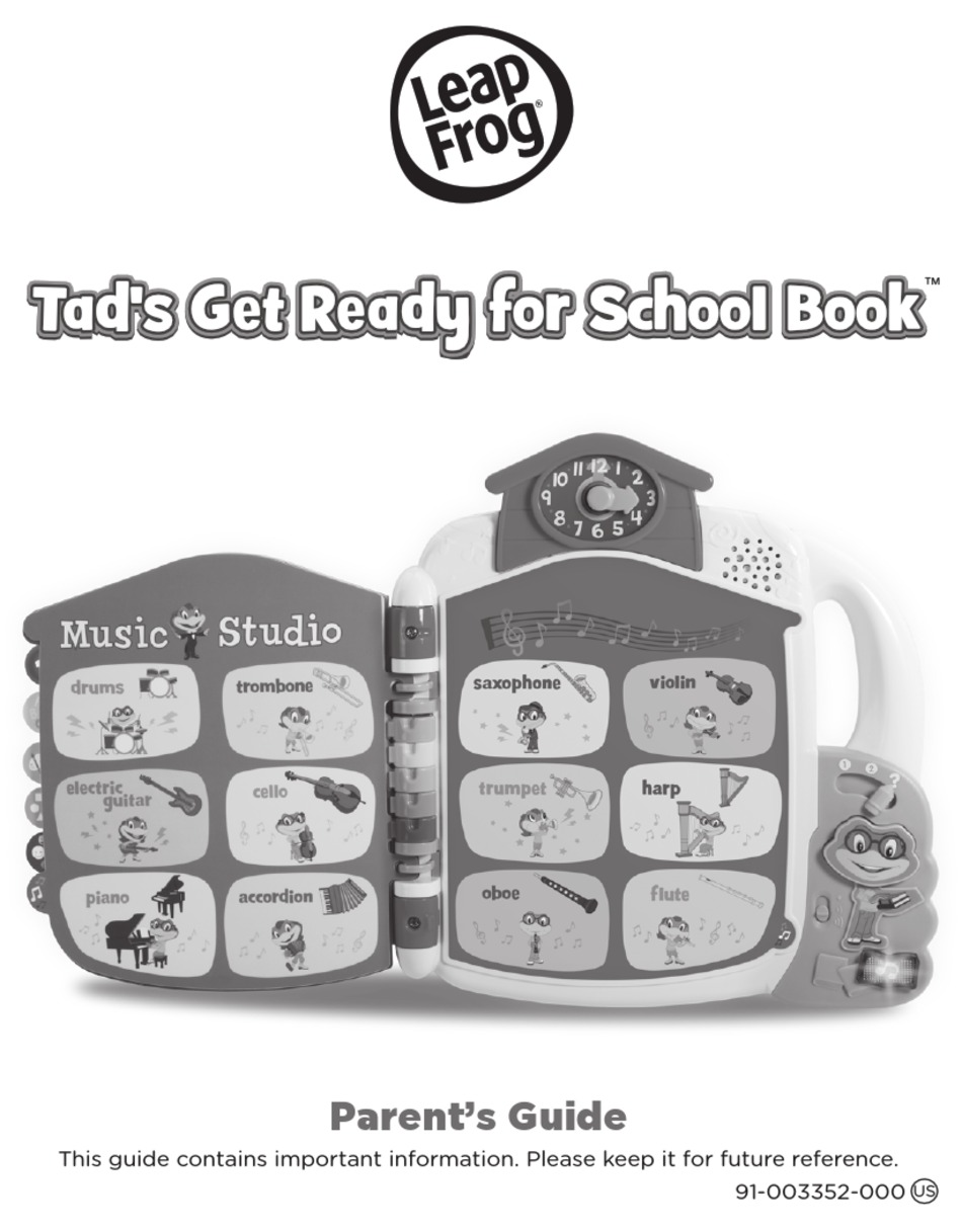 Leapfrog Tad S Get Ready For School Book Parents Manual Pdf Download Manualslib