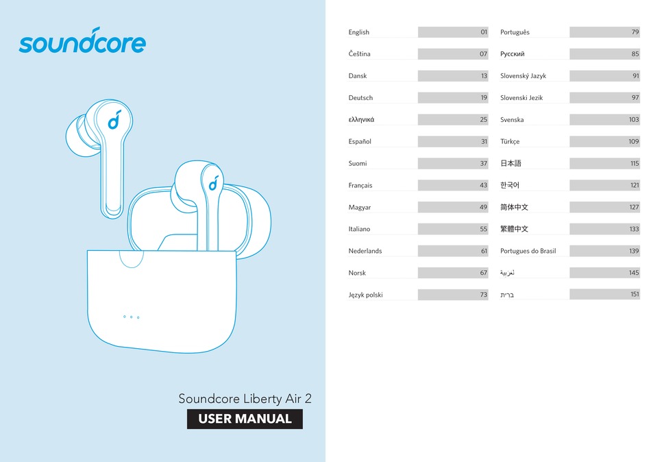 SOUNDCORE LIBERTY AIR 2 USER MANUAL Pdf Download | ManualsLib
