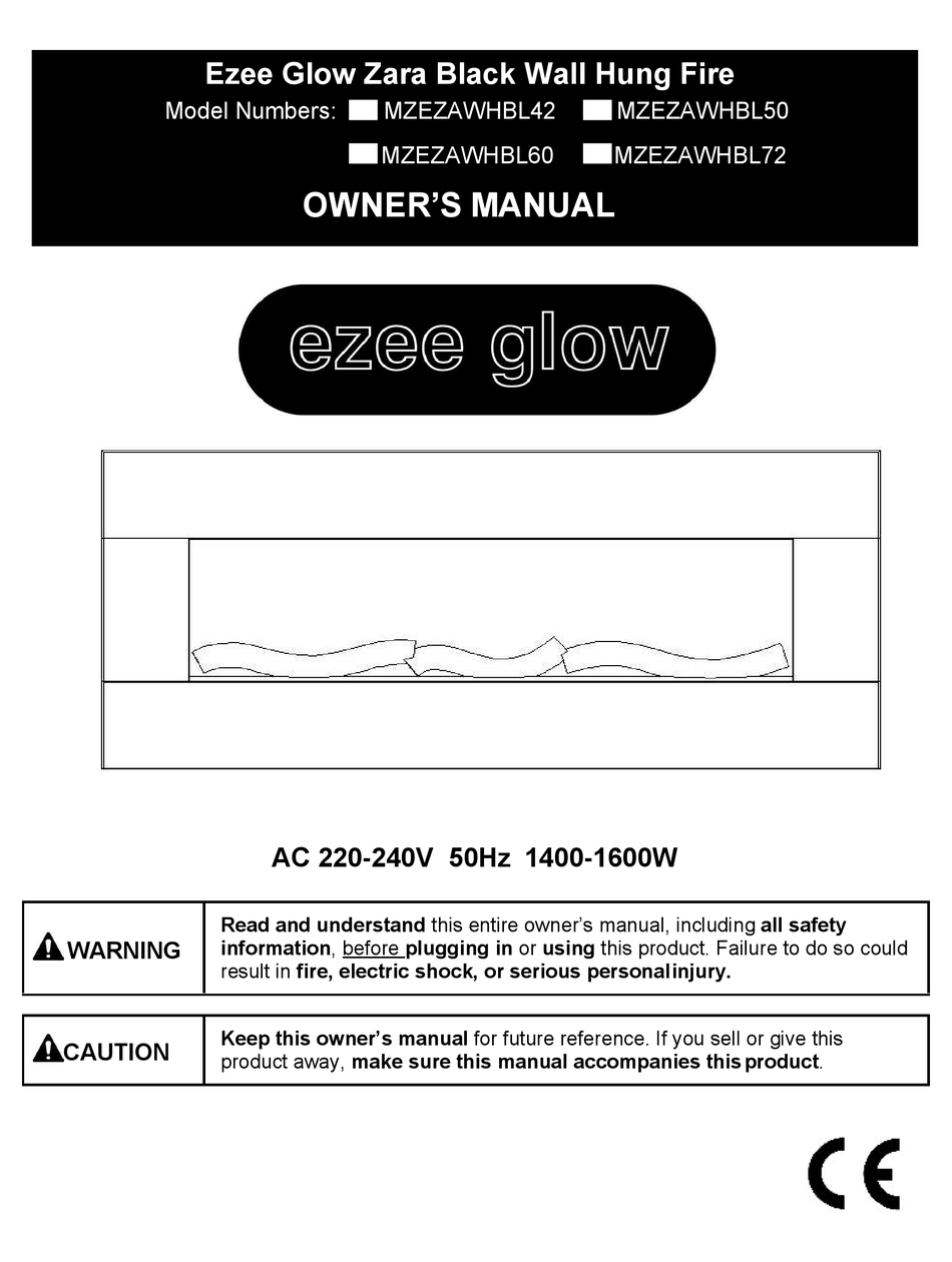 Ezee Glow Zara Black Manual Pdf Download Manualslib