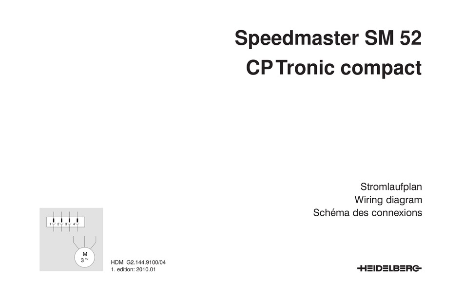 HEIDELBERG SPEEDMASTER SM 52 WIRING DIAGRAM Pdf Download ManualsLib
