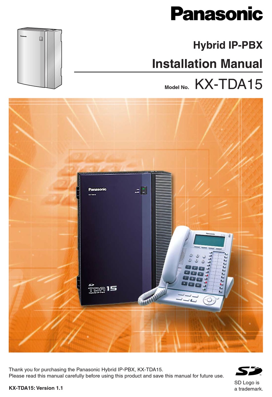 Гибрид мануал. Panasonic KX-tda100 подключение к IP телефонию.