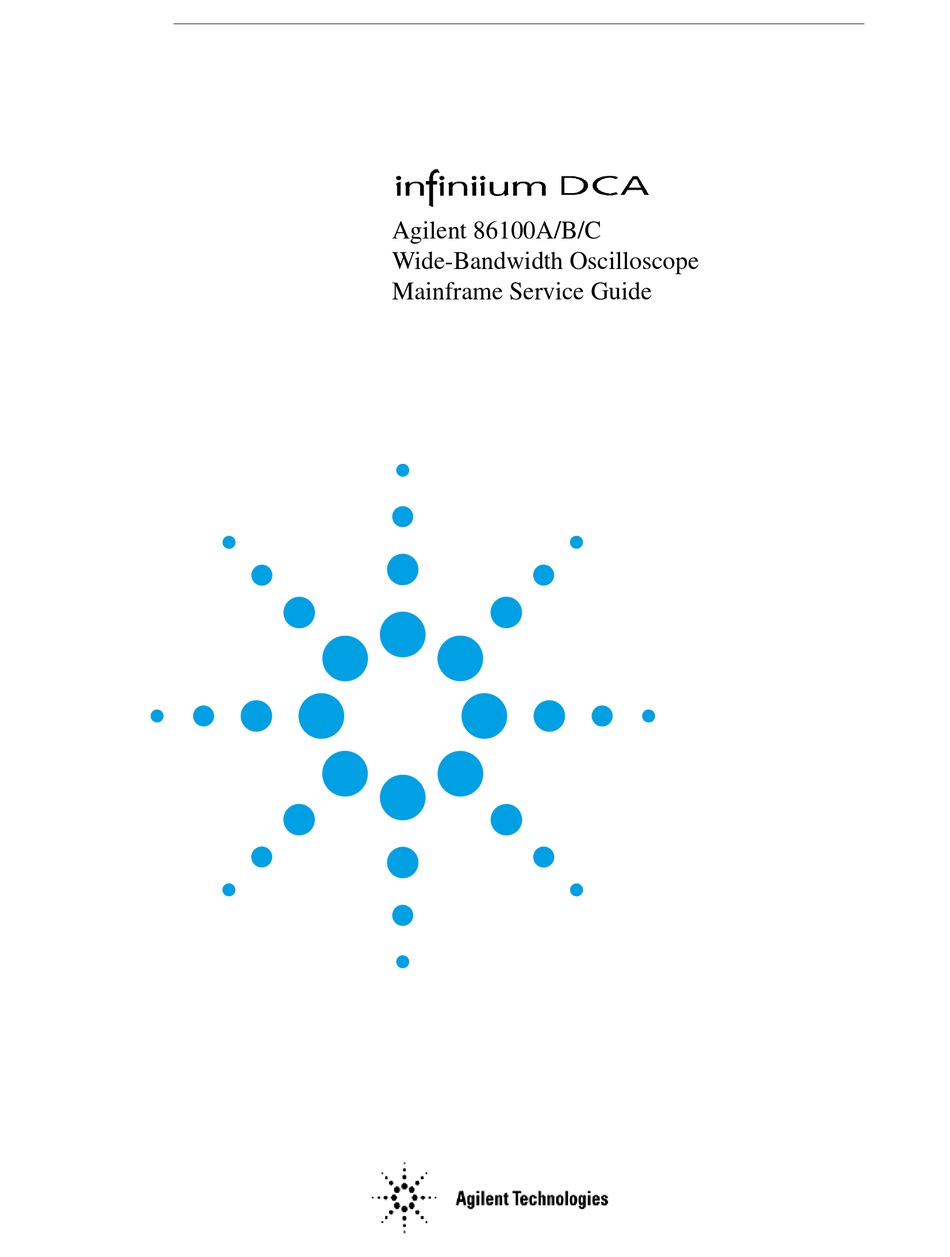 AGILENT TECHNOLOGIES INFINIUM DCA 86100A SERVICE MANUAL Pdf Download Sns-Brigh10