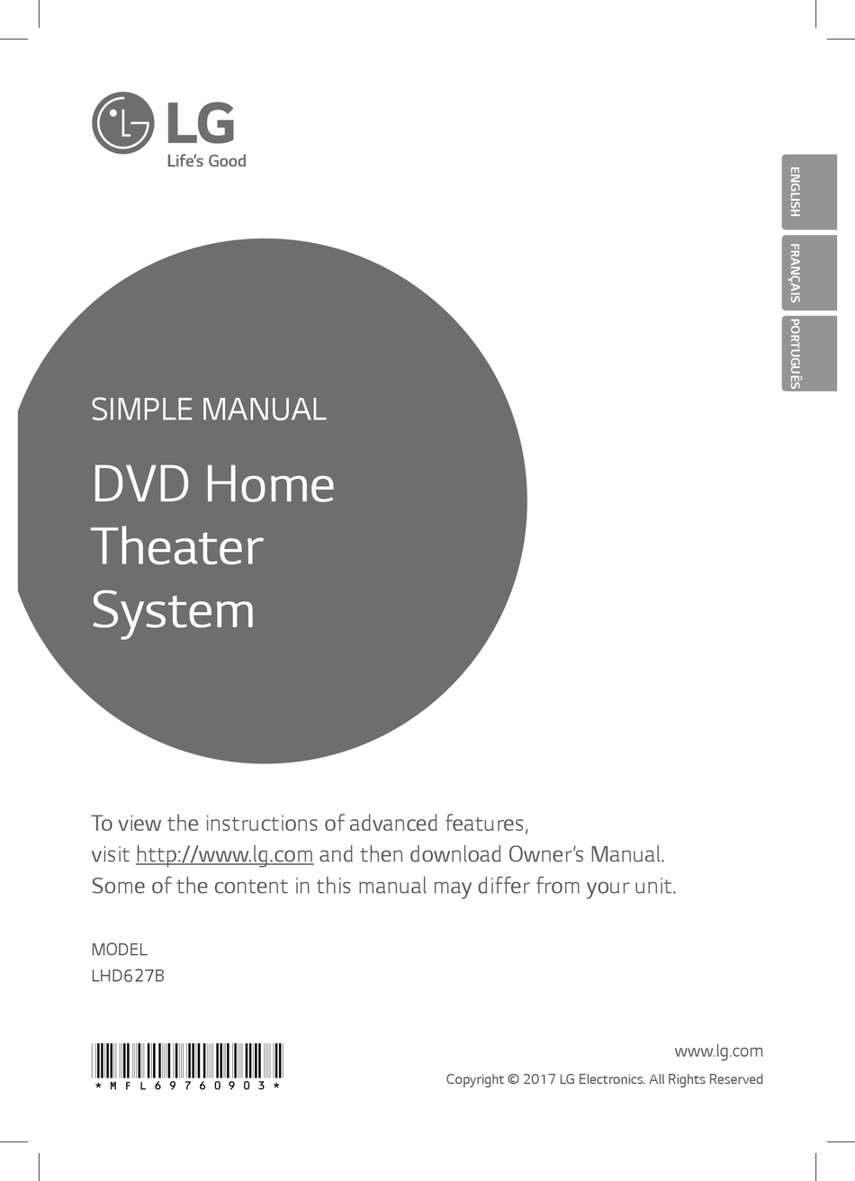 LG LHD627B SIMPLE MANUAL Pdf Download ManualsLib