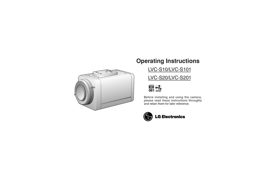 LG LVCS10 OPERATING INSTRUCTIONS MANUAL Pdf Download ManualsLib