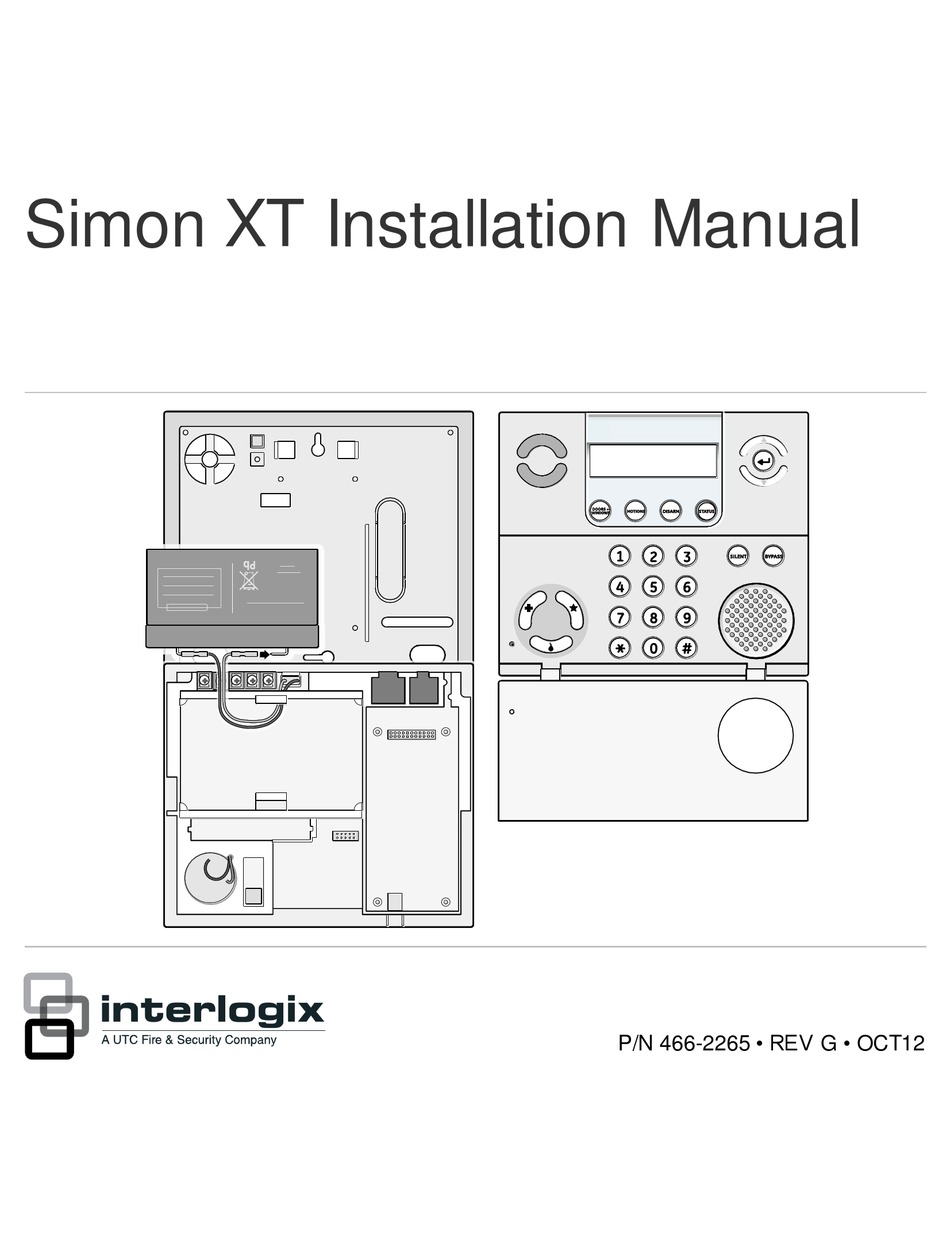 INTERLOGIX SIMON XT INSTALLATION MANUAL Pdf Download ManualsLib