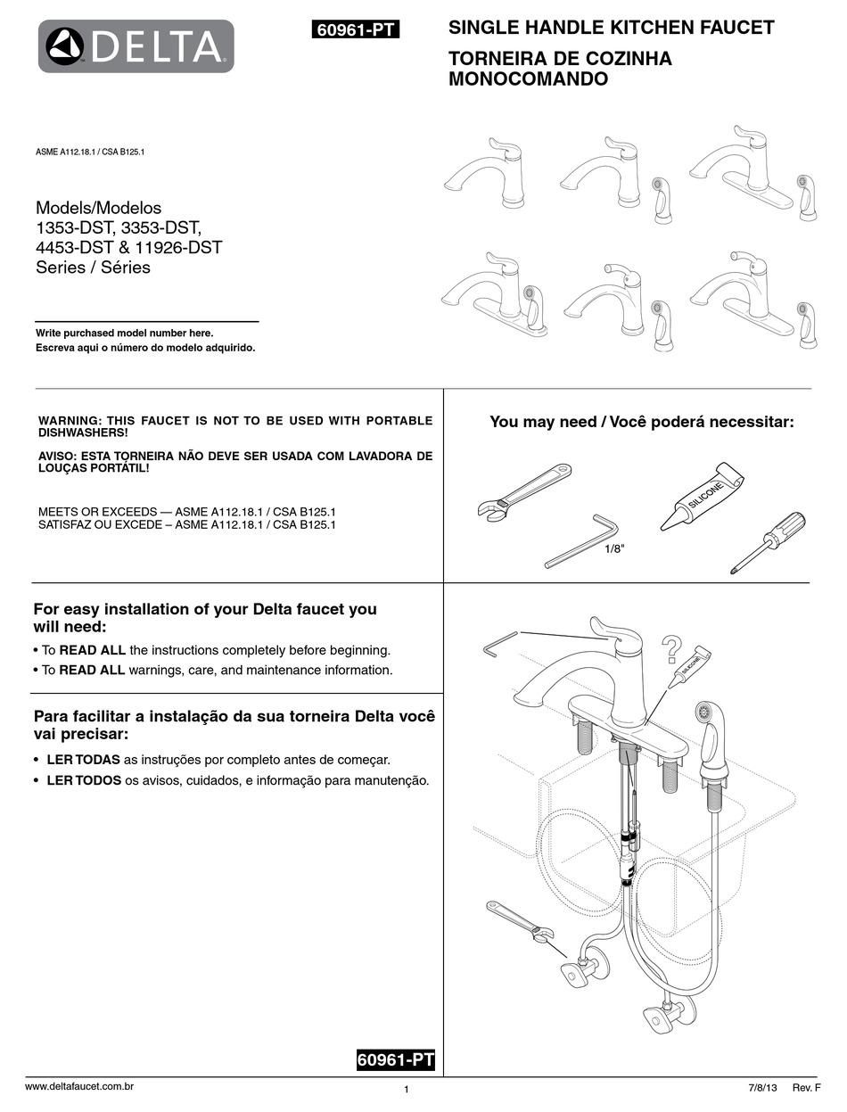 Delta 1353 Dst Series Manual Pdf Download Manualslib