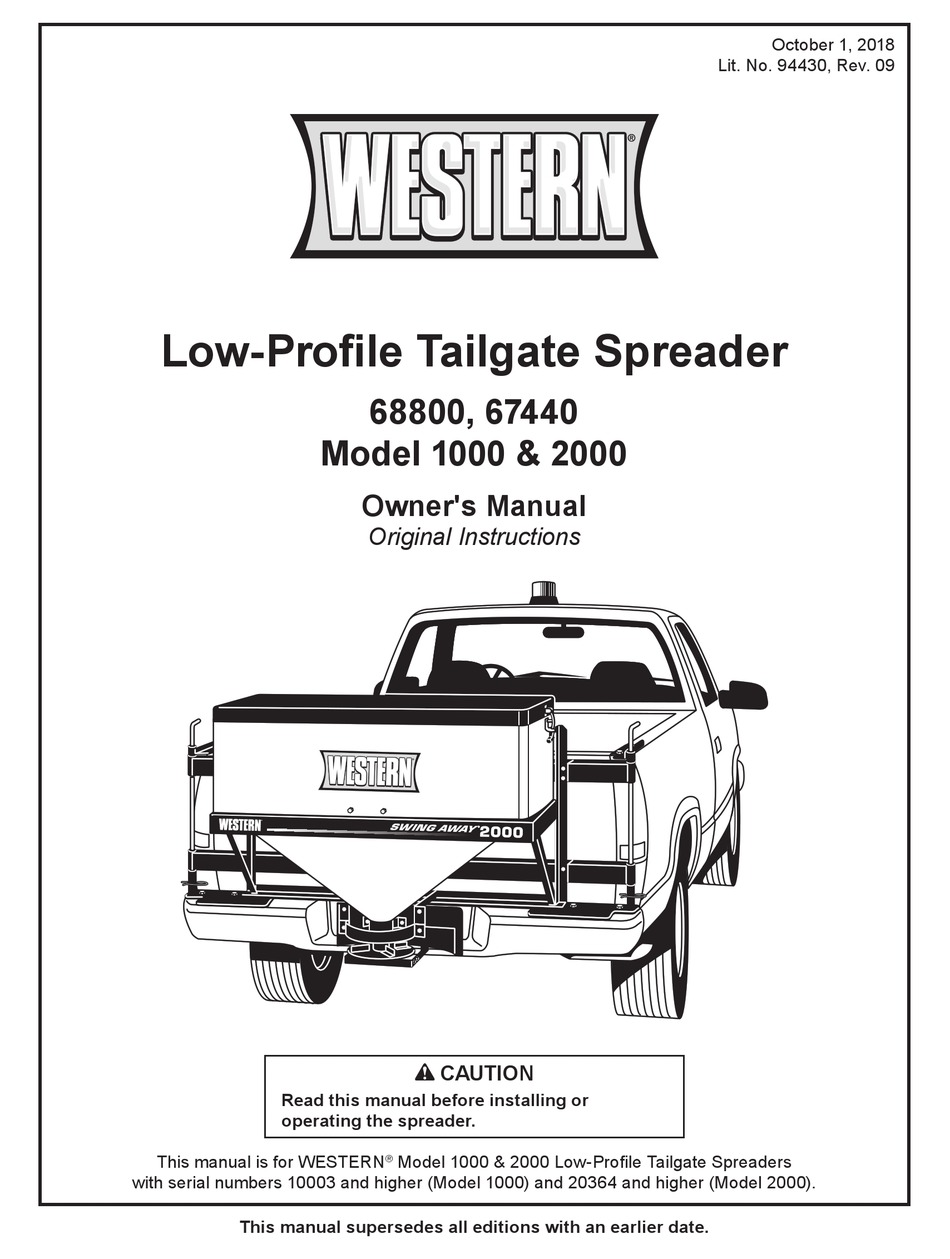 Western 1000 Owner S Manual Pdf