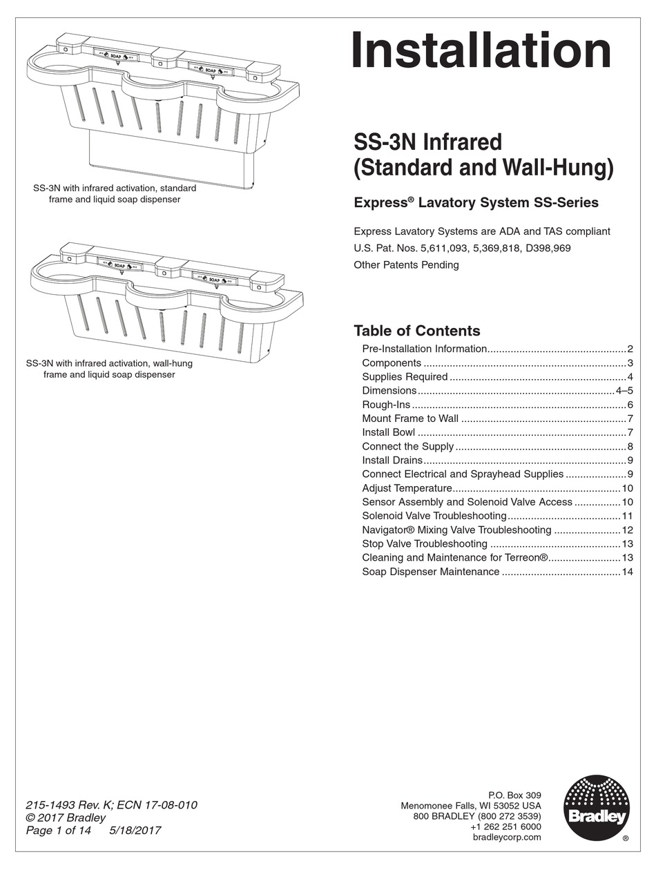 BRADLEY EXPRESS SS SERIES INSTALLATION MANUAL Pdf Download ManualsLib