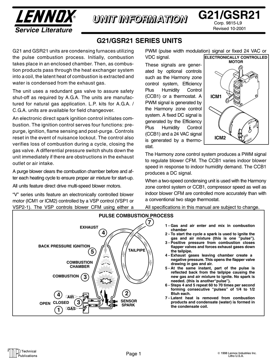 LENNOX G21Q340 UNIT INFORMATION Pdf Download ManualsLib