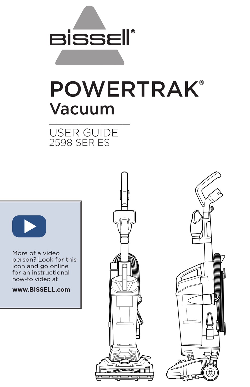 BISSELL POWERTRAK 2598 SERIES USER MANUAL Pdf Download ManualsLib