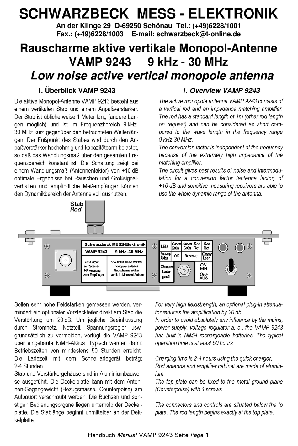 SCHWARZBECK VAMP 9243 MANUAL Pdf Download | ManualsLib
