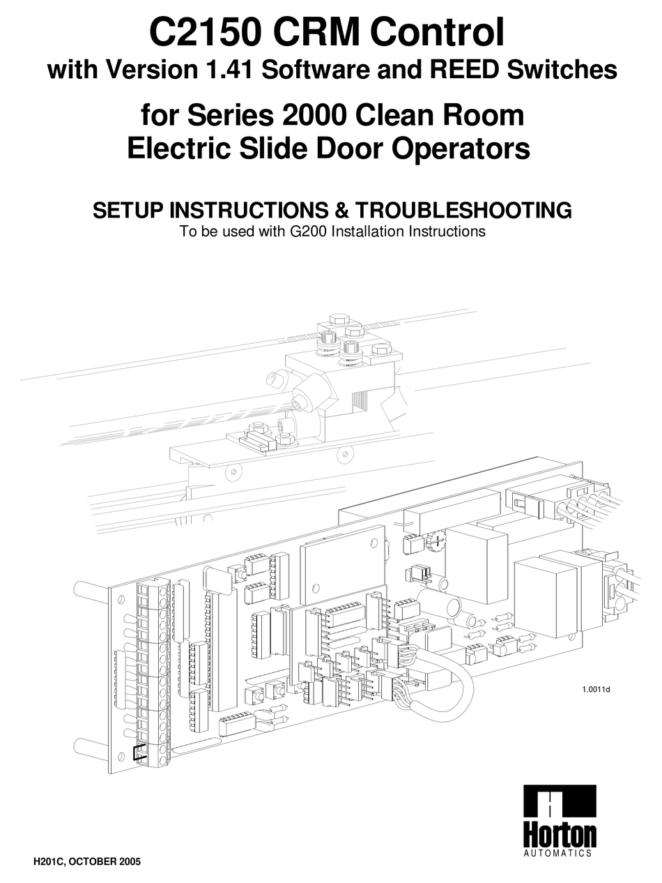 Horton 2000 Series Setup Instructions Troubleshooting Pdf Download Manualslib