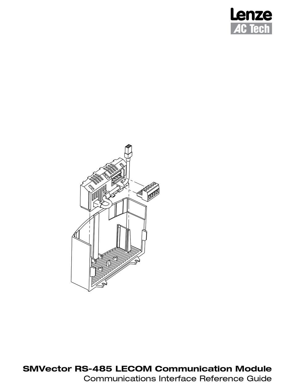 LENZE AC TECH SMVECTOR RS485 COMMUNICATION MODULE REFERENCE