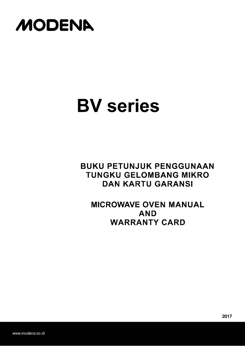 MODENA BV SERIES MANUAL Pdf Download ManualsLib