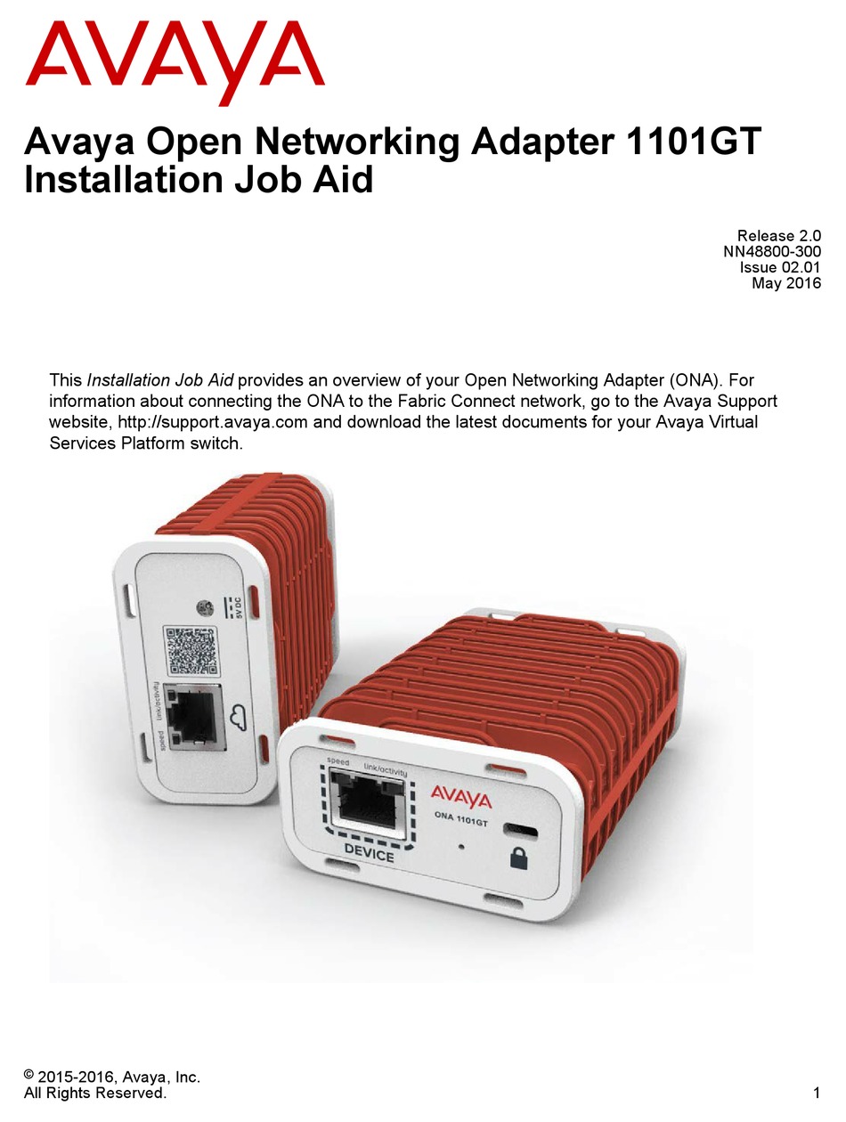 AVAYA 1101GT INSTALLATION JOB AID Pdf Download | ManualsLib