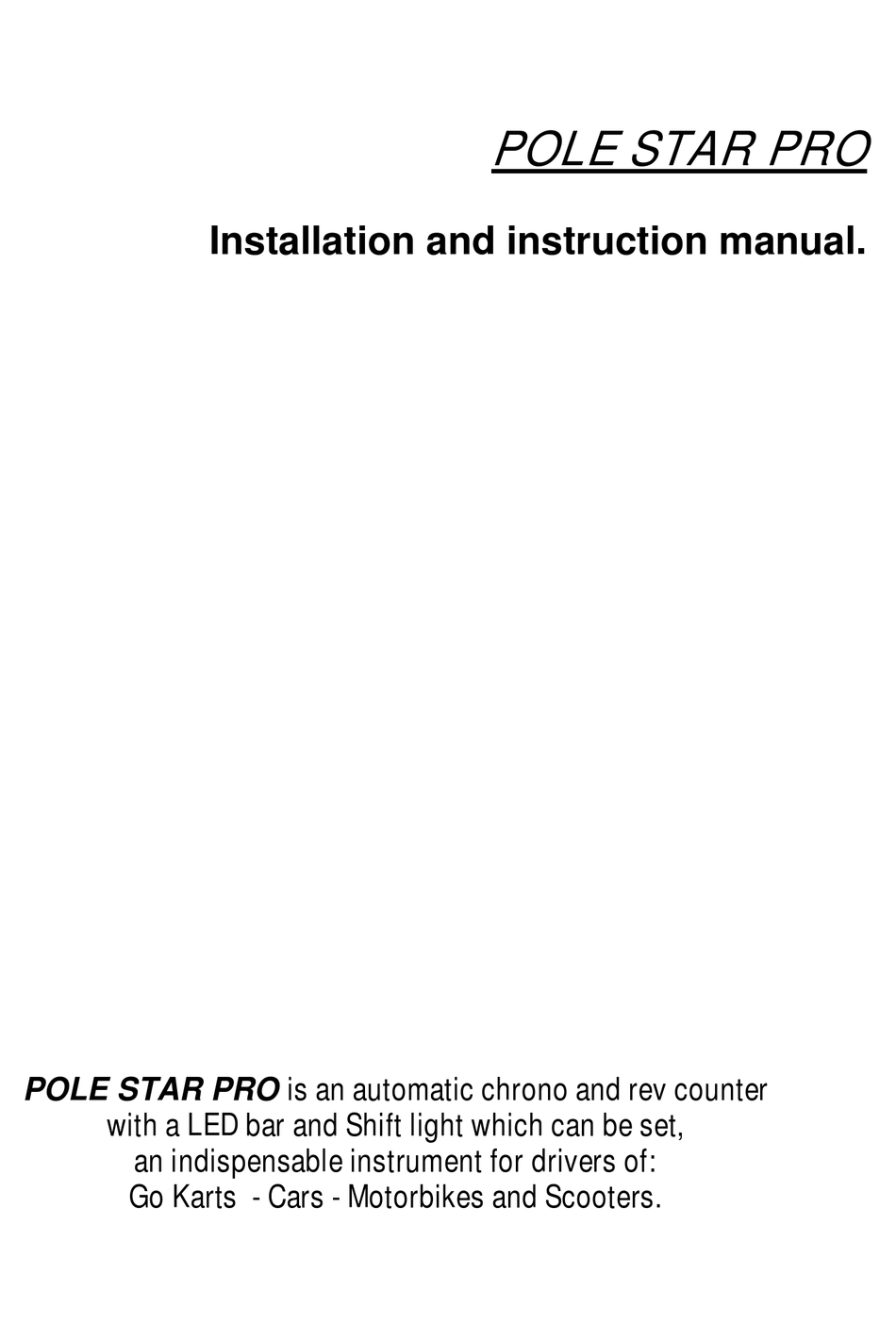 starlane-pole-star-pro-installation-and-instruction-manual-pdf-download