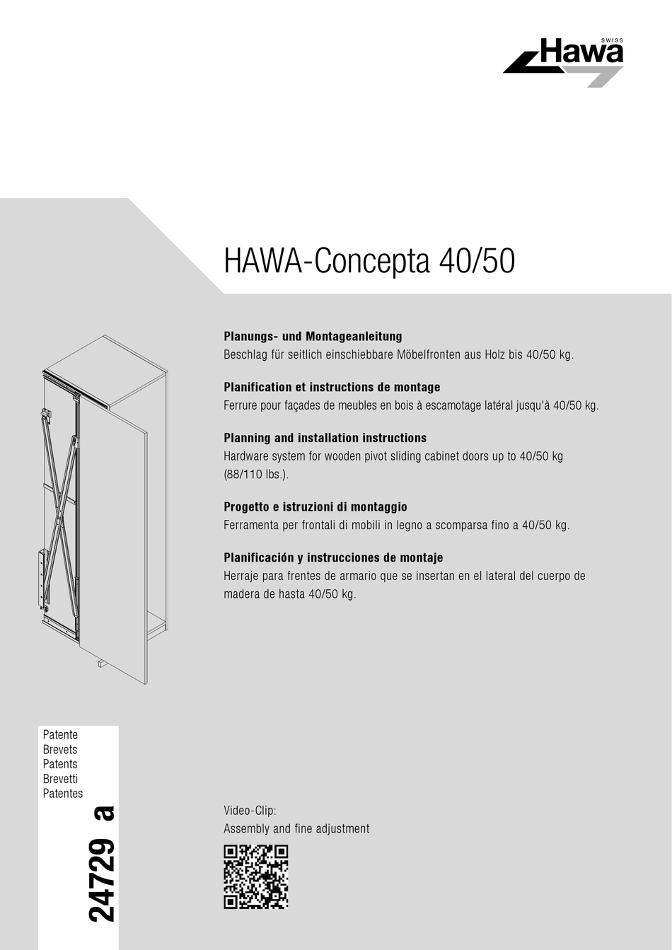 HAWA CONCEPTA 40 PLANNING AND INSTALLATION INSTRUCTIONS Pdf Download