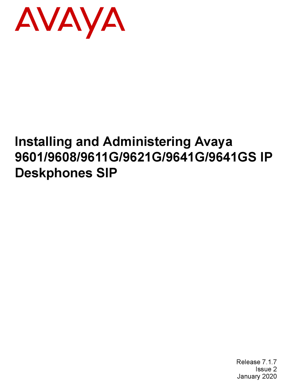 AVAYA 9600 SERIES INSTALLING AND ADMINISTERING Pdf Download | ManualsLib