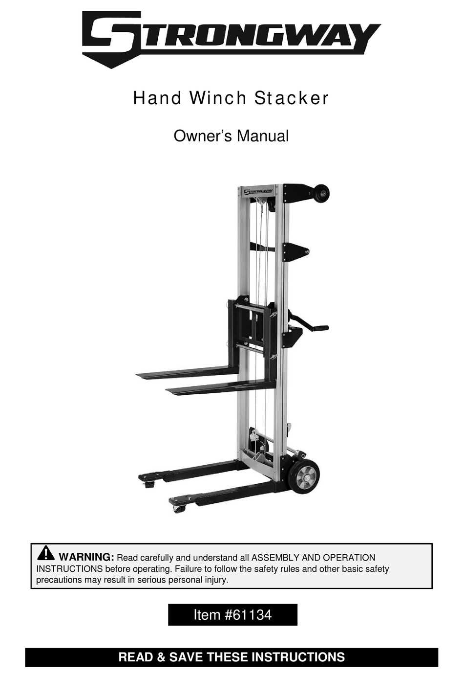 Exploded View And Parts List - Strongway 46434 Owner's Manual [Page 6]