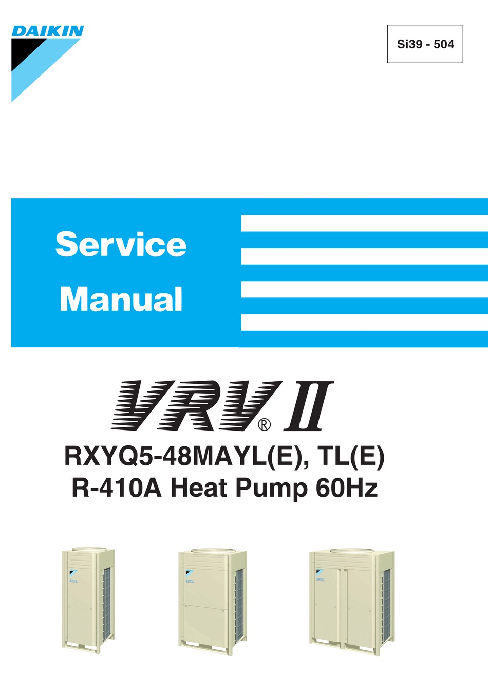 DAIKIN VRV II RXYQ5MATL SERVICE MANUAL Pdf Download ManualsLib