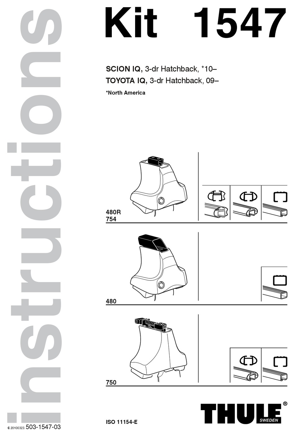 THULE 1547 INSTRUCTIONS MANUAL Pdf Download ManualsLib