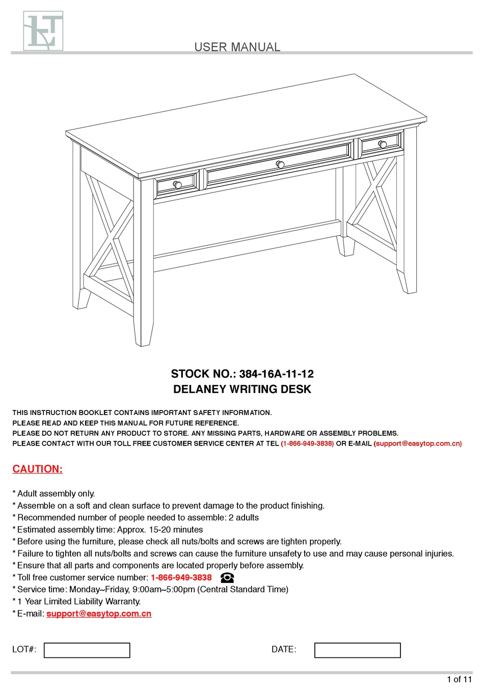 delaney writing desk