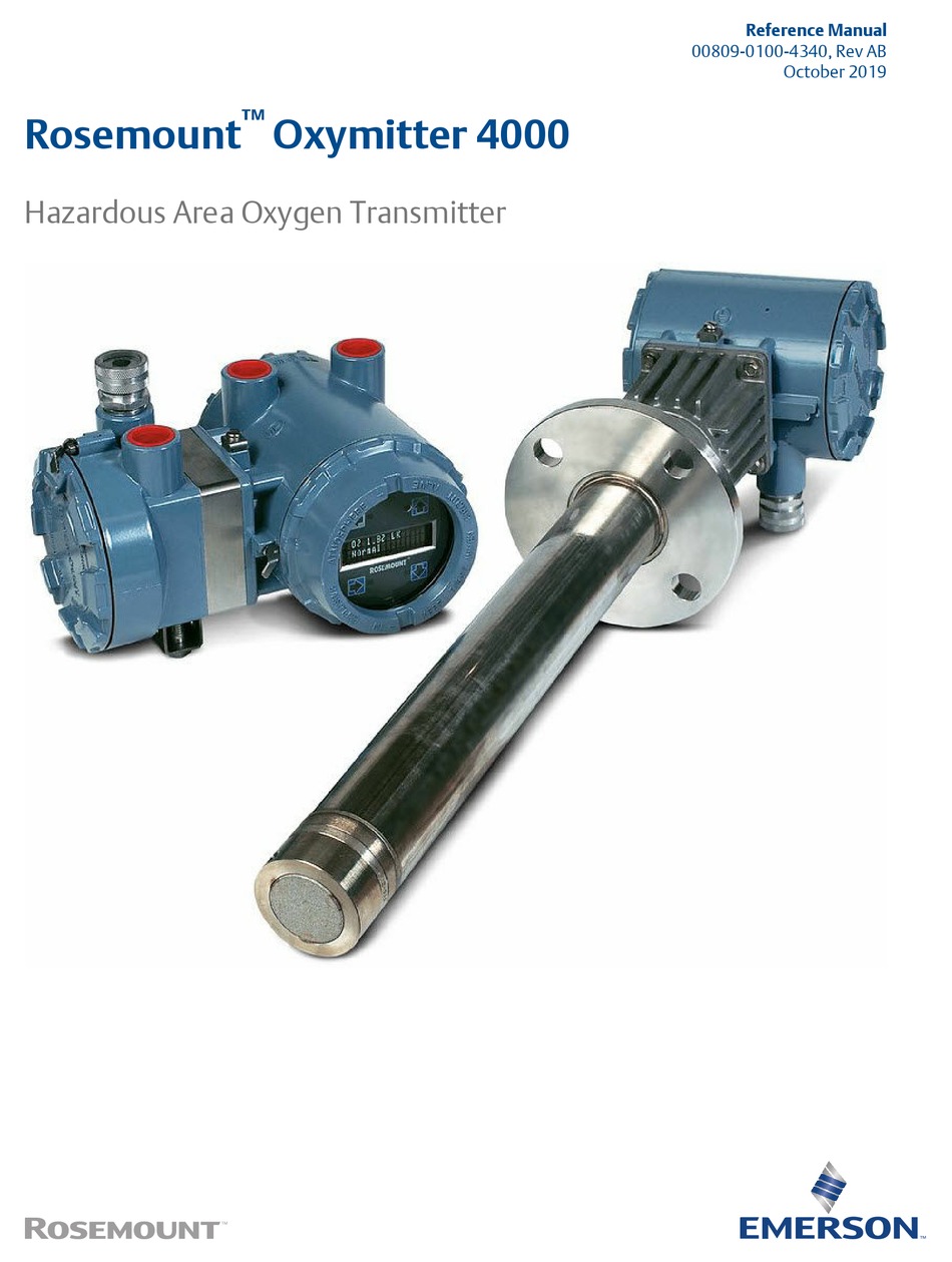 EMERSON ROSEMOUNT OXYMITTER 4000 REFERENCE MANUAL Pdf Download ManualsLib