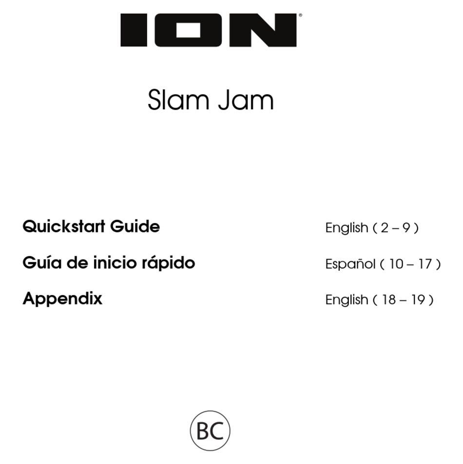 ION SLAM JAM QUICK START MANUAL Pdf Download ManualsLib