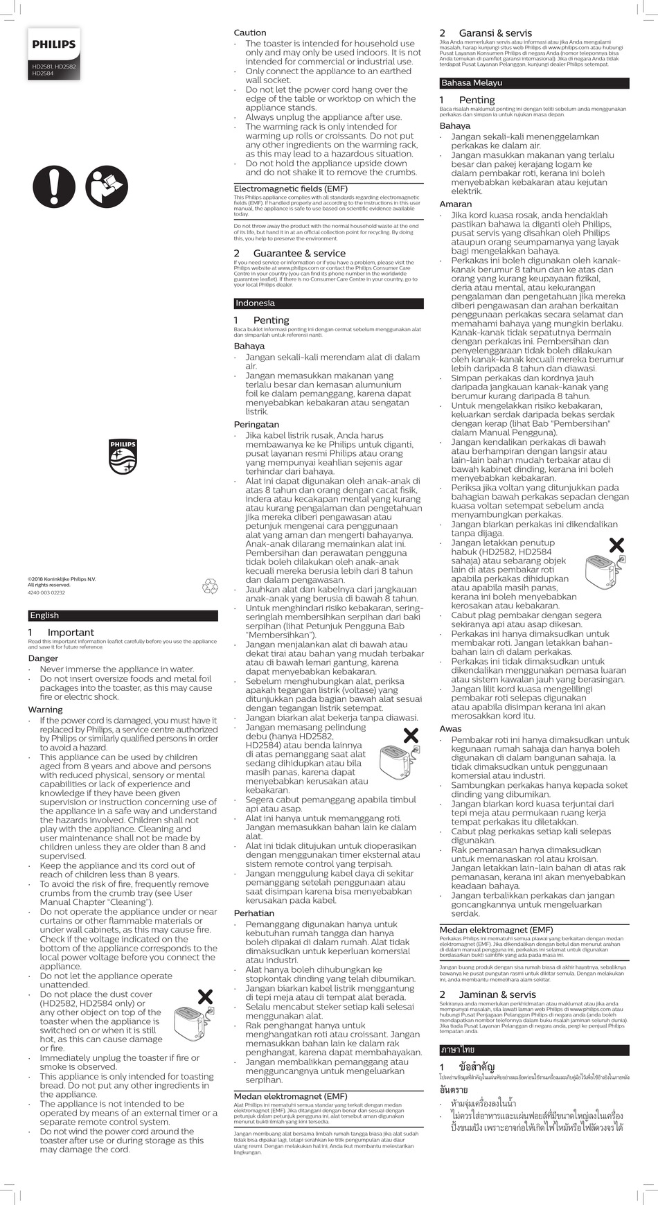 PHILIPS HD2581 QUICK START MANUAL Pdf Download ManualsLib