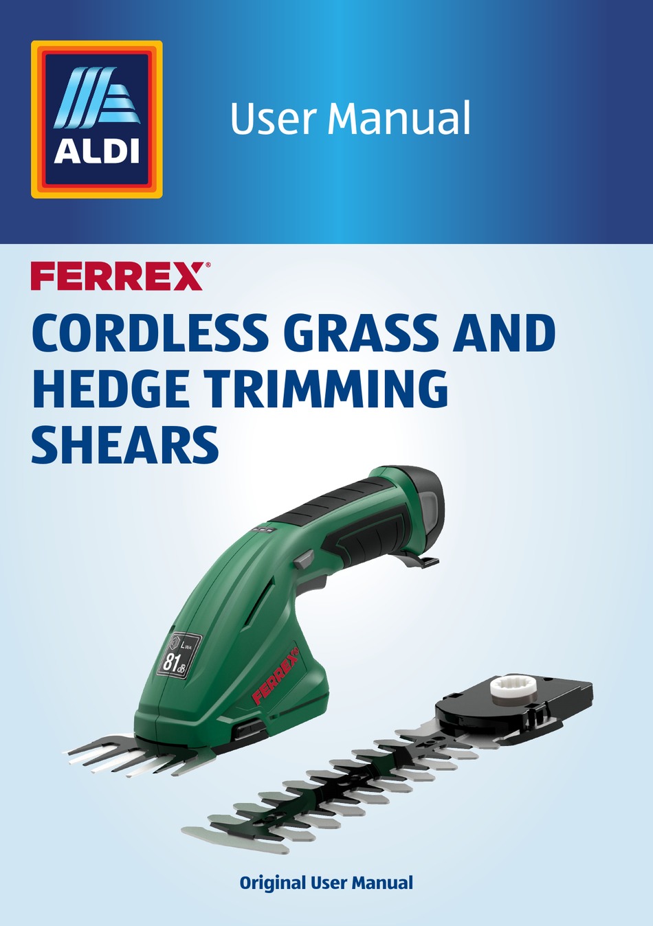 ferrex cordless hedge trimmer
