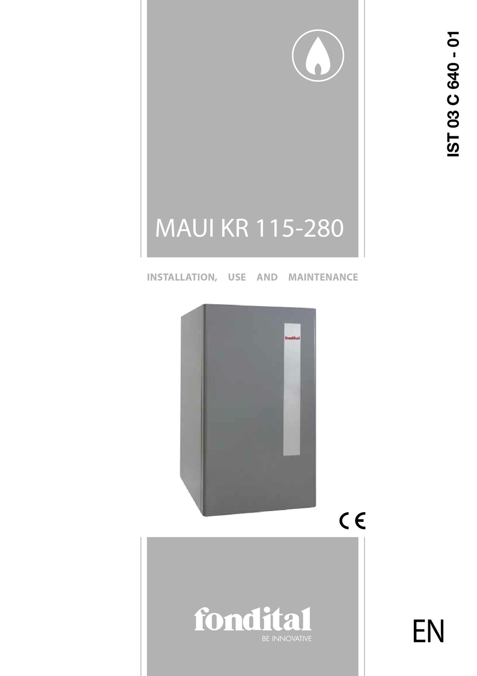 FONDITAL MAUI KR 150 INSTALLATION, USE AND MAINTENANCE MANUAL Pdf ...