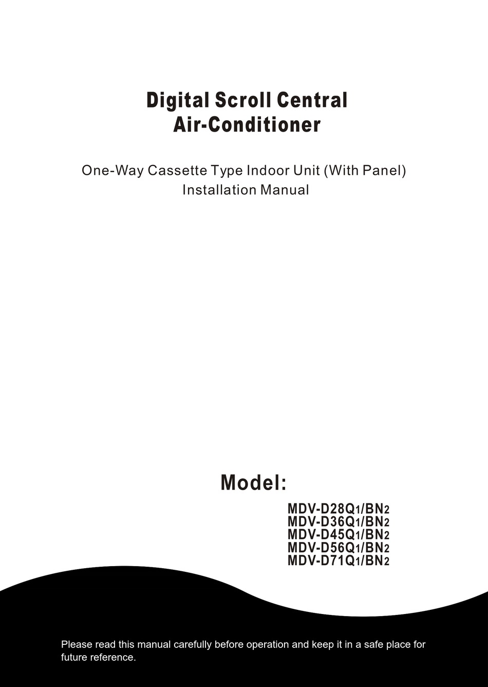 Midea Mdv D28q1 Bn2 Installation Manual Pdf Download Manualslib