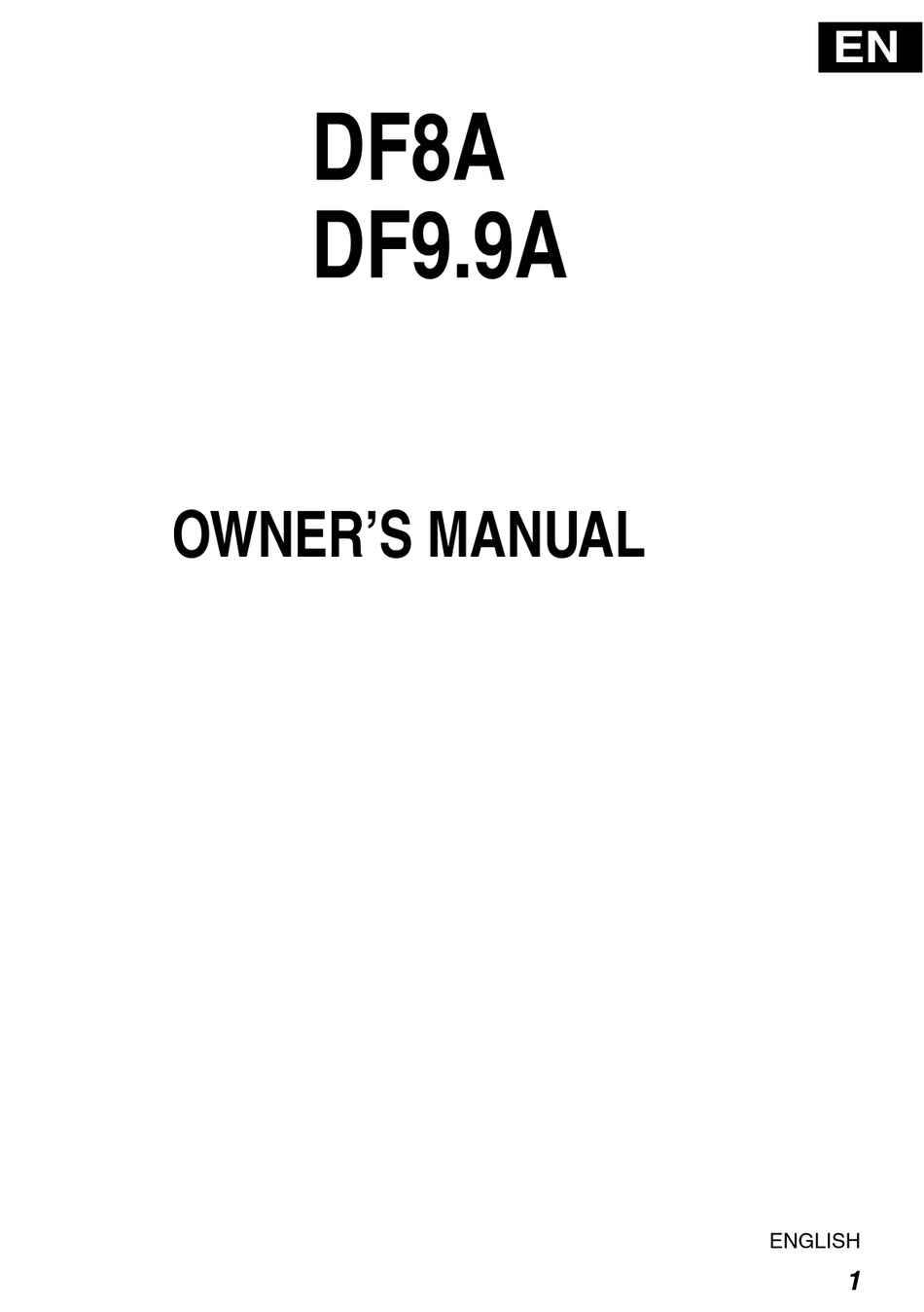 Suzuki Df9 9a Owner S Manual Pdf Download Manualslib