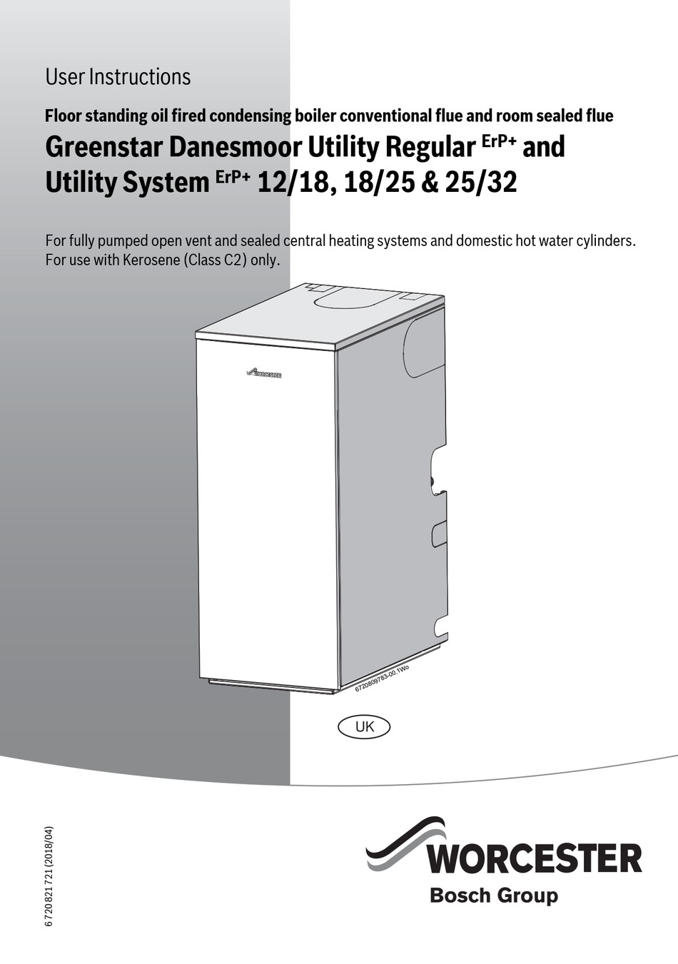 WORCESTER GREENSTAR DANESMOOR UTILITY REGULAR ERP+ 12/18 USER